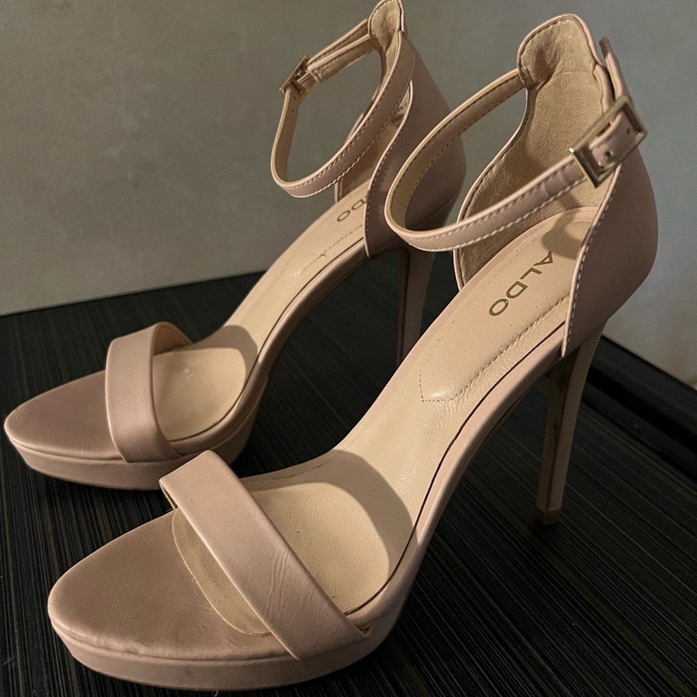 ALDO Blush Pink Strappy Heels